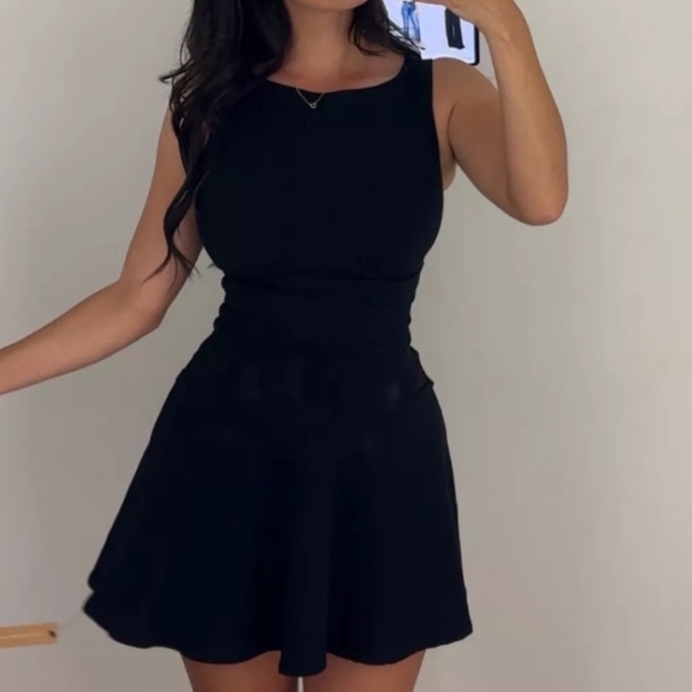 Reformation Black Sleeveless Mini Dress